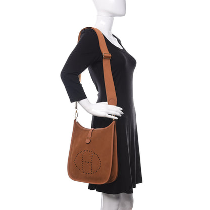 Hermes Grizzly Calfskin Swift Evelyne III PM Chamois Gold 2 of 10