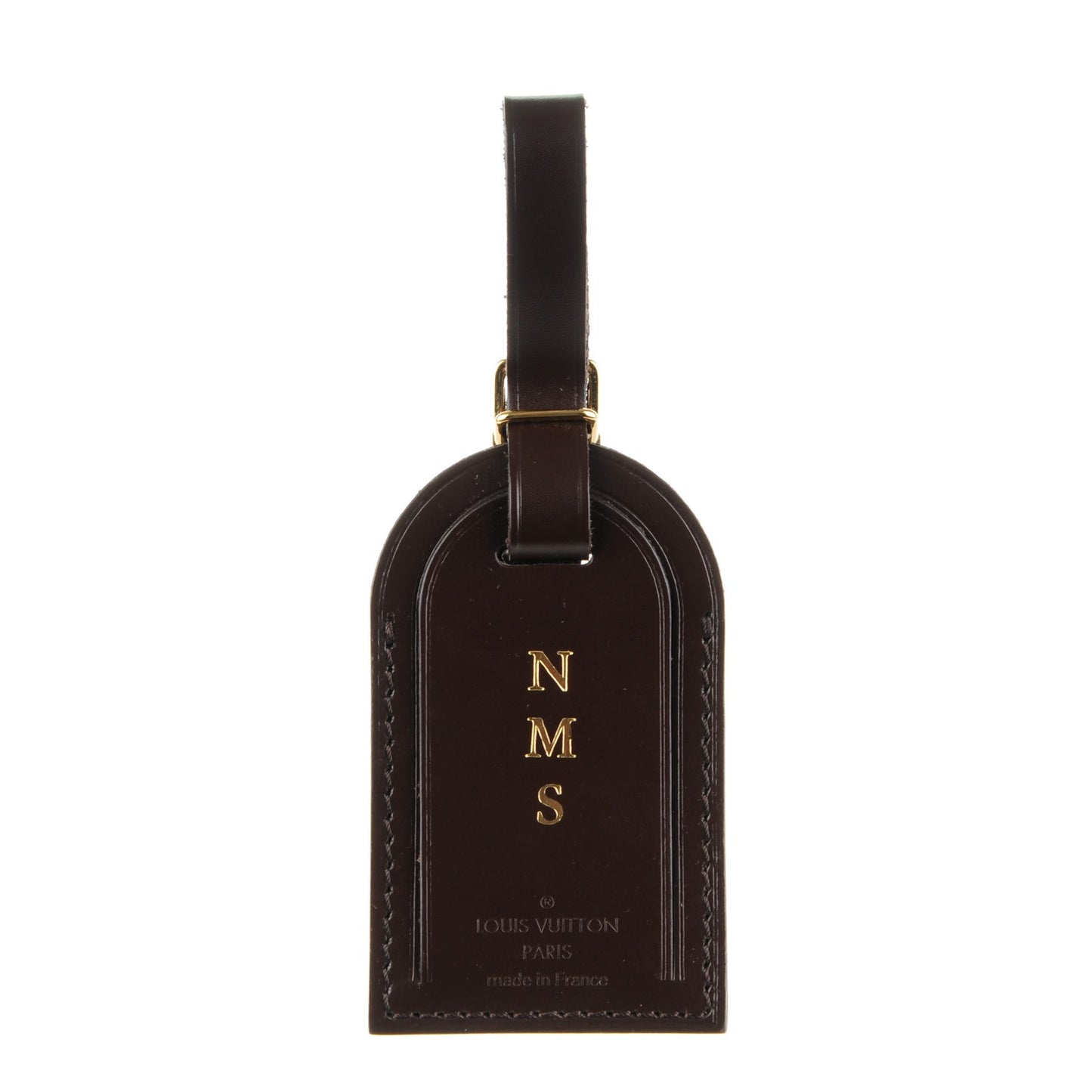 Calfskin Luggage Tag Ebene