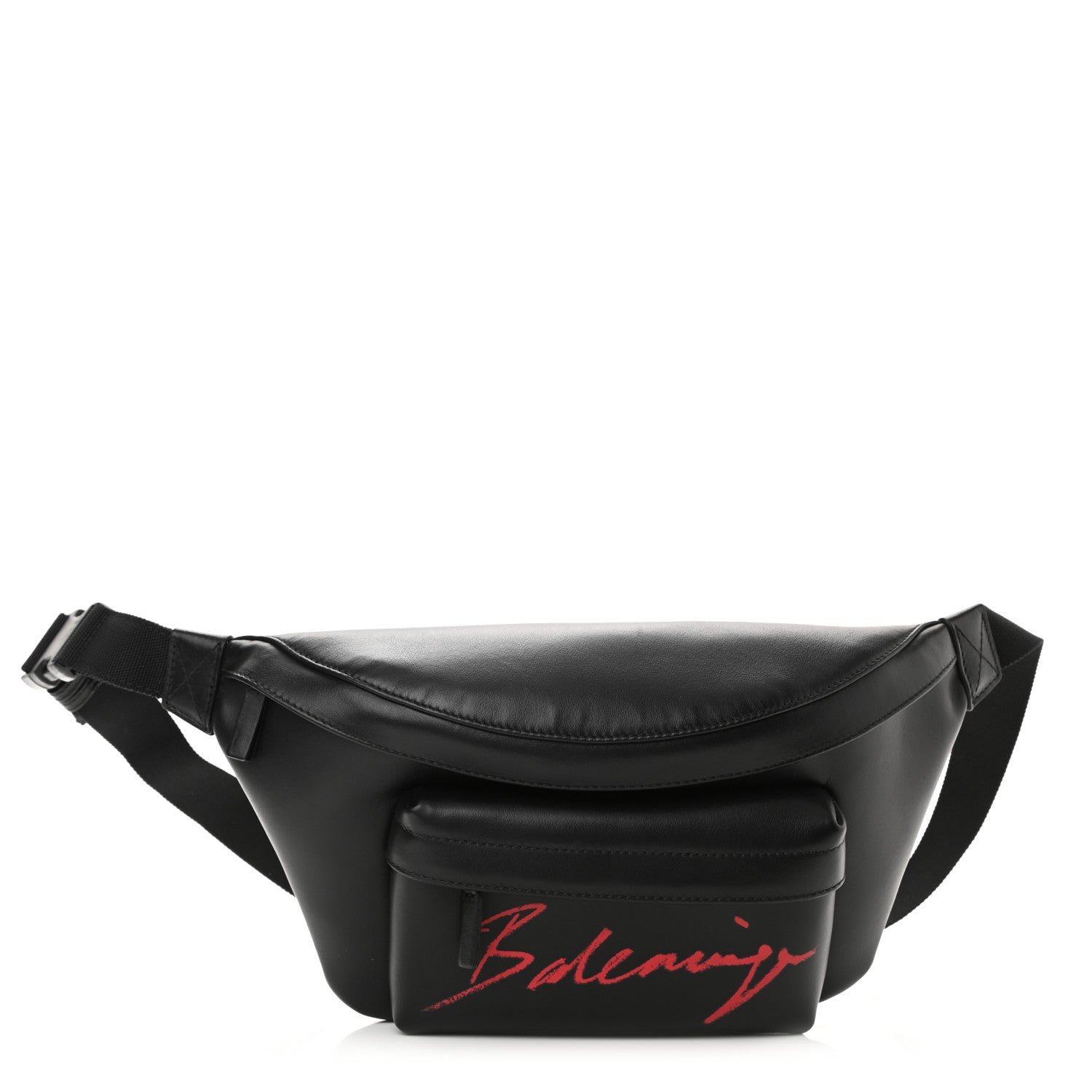 Balenciaga Supple Calfskin Signature Logo Large Everyday Beltpack Black 1 of 8