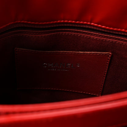 Chanel Patent Quilted Large Just Mademoiselle Bowling Bag Red 6 of 10