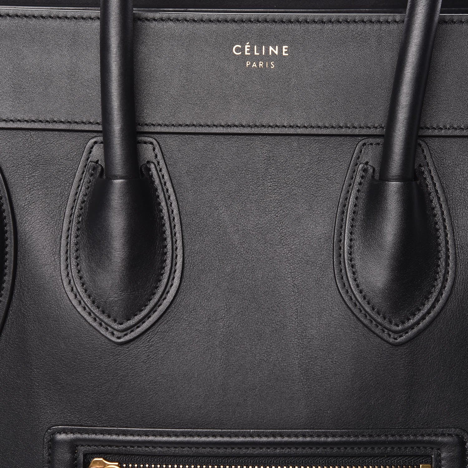 Celine Smooth Calfskin Mini Luggage Black 10 of 13