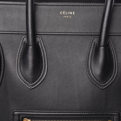 Celine Smooth Calfskin Mini Luggage Black 10 of 13