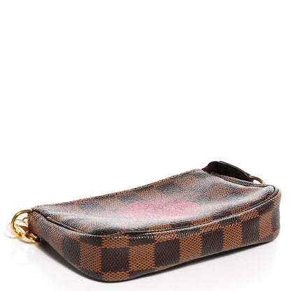 Louis Vuitton Damier Ebene Complice Trunks and Bags Mini Pochette Accessories Red 4 of 7