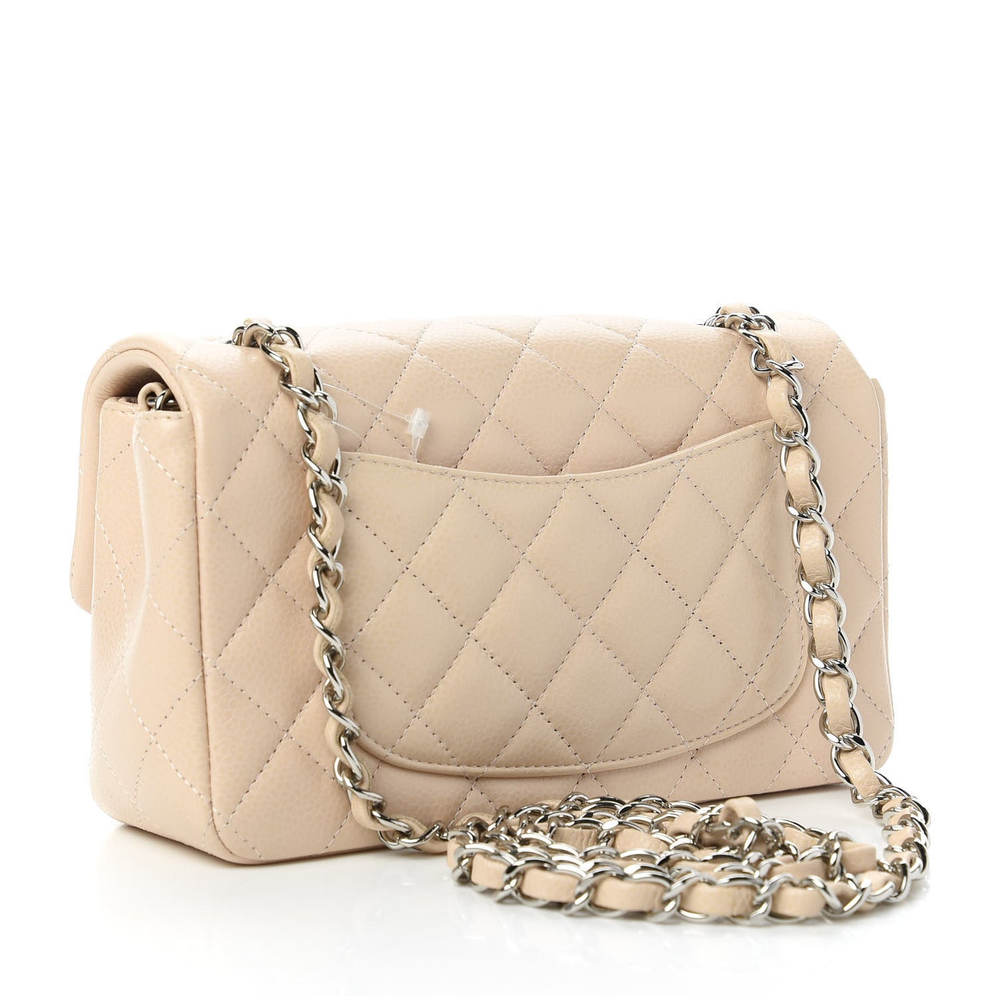 Caviar Quilted Mini Rectangular Flap Light Pink