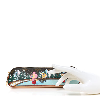 Louis Vuitton Monogram 2023 Christmas Animation Alpine Pencil Pouch Pink 2 of 9
