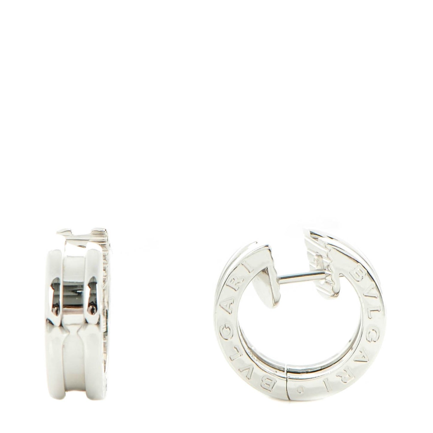 18K White Gold Small B.Zero1 Hoop Earrings