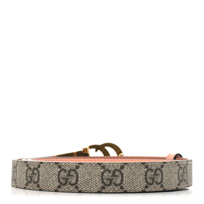 Gucci Calfskin GG Supreme Monogram Double G Reversible 20mm Belt 95 38 Beige Ebony 2 of 6
