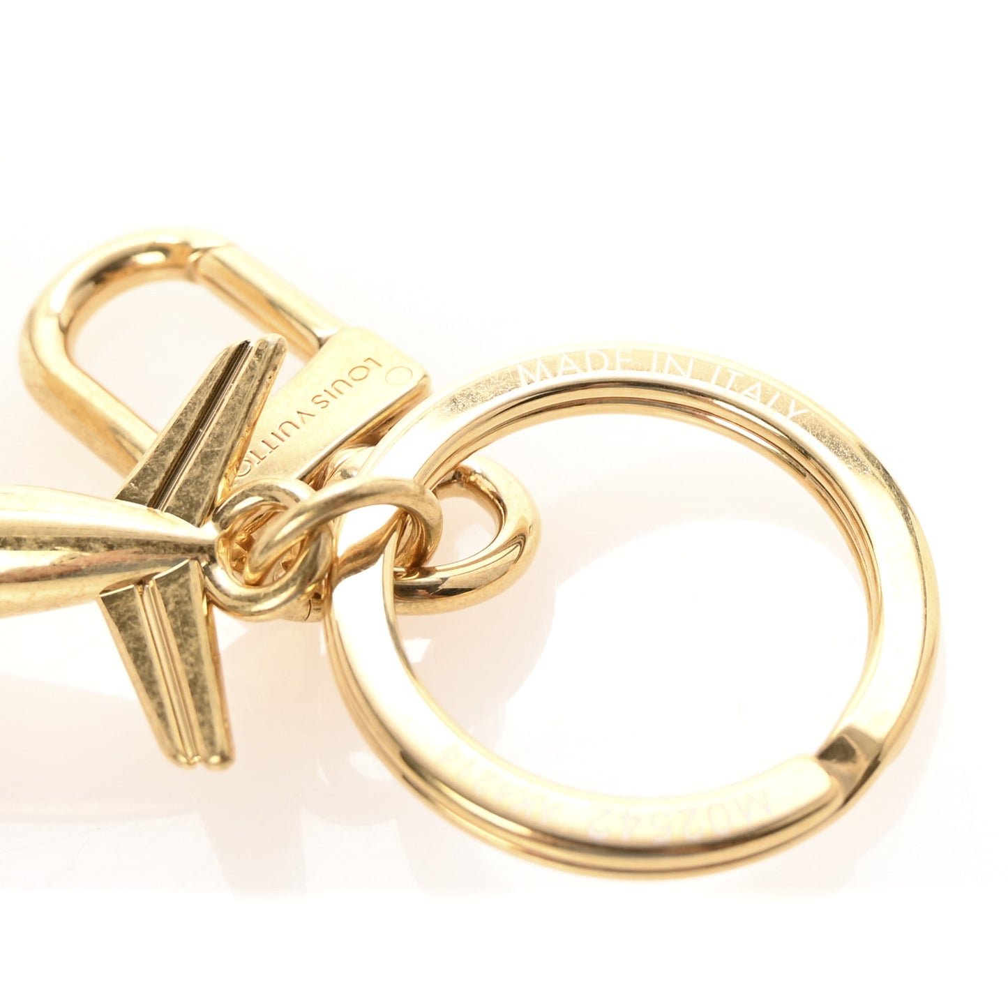 LV Plane Bag Charm Key Holder Gold