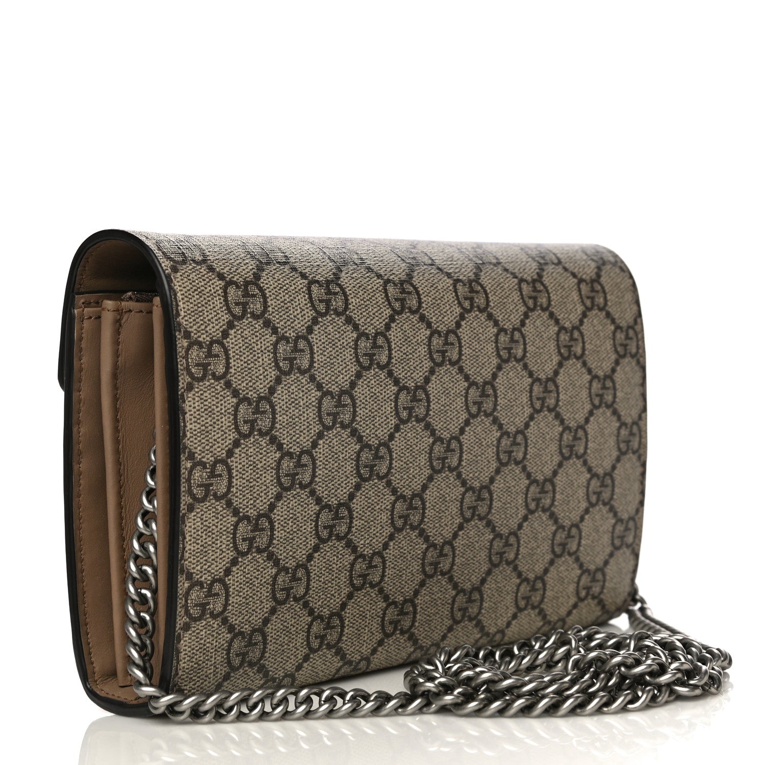 Gucci GG Supreme Monogram Mini Dionysus Chain Wallet Beige Taupe 3 of 12