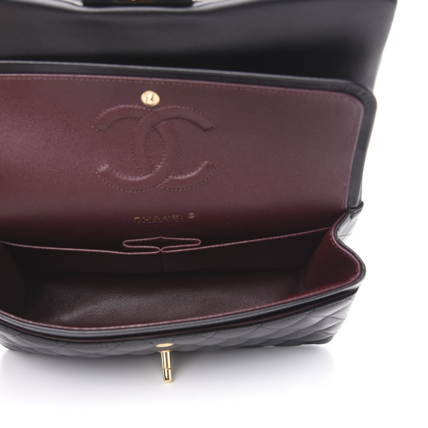 Chanel Lambskin Quilted Medium Double Flap Black 4 of 9