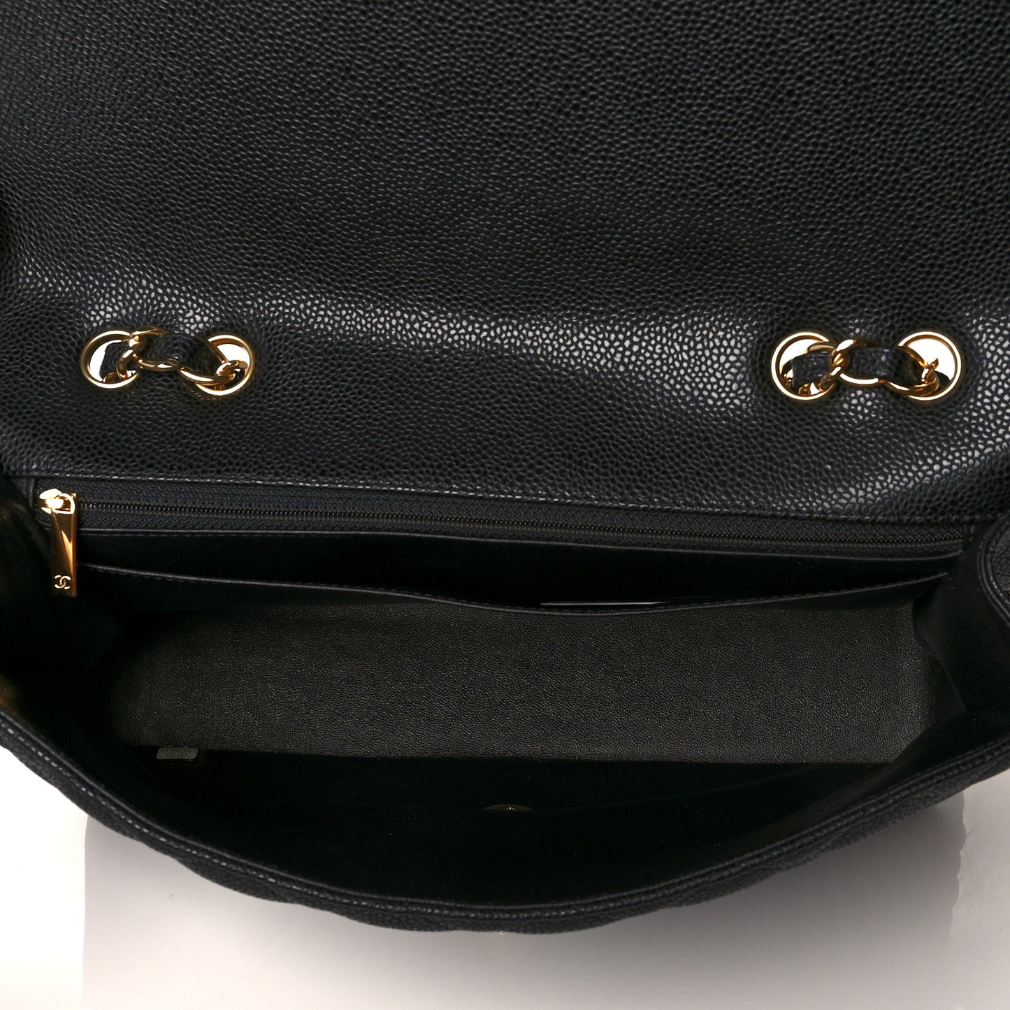 Caviar Quilted Jumbo Single Flap Black