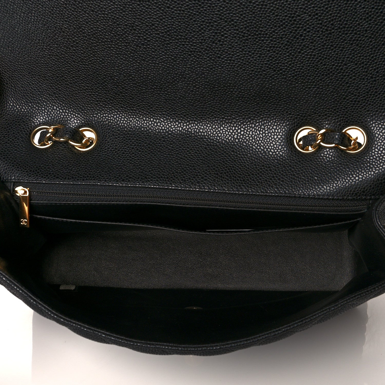 Chanel Caviar Quilted Jumbo Single Flap Black 4 of 10