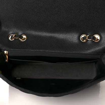 Chanel Caviar Quilted Jumbo Single Flap Black 4 of 10