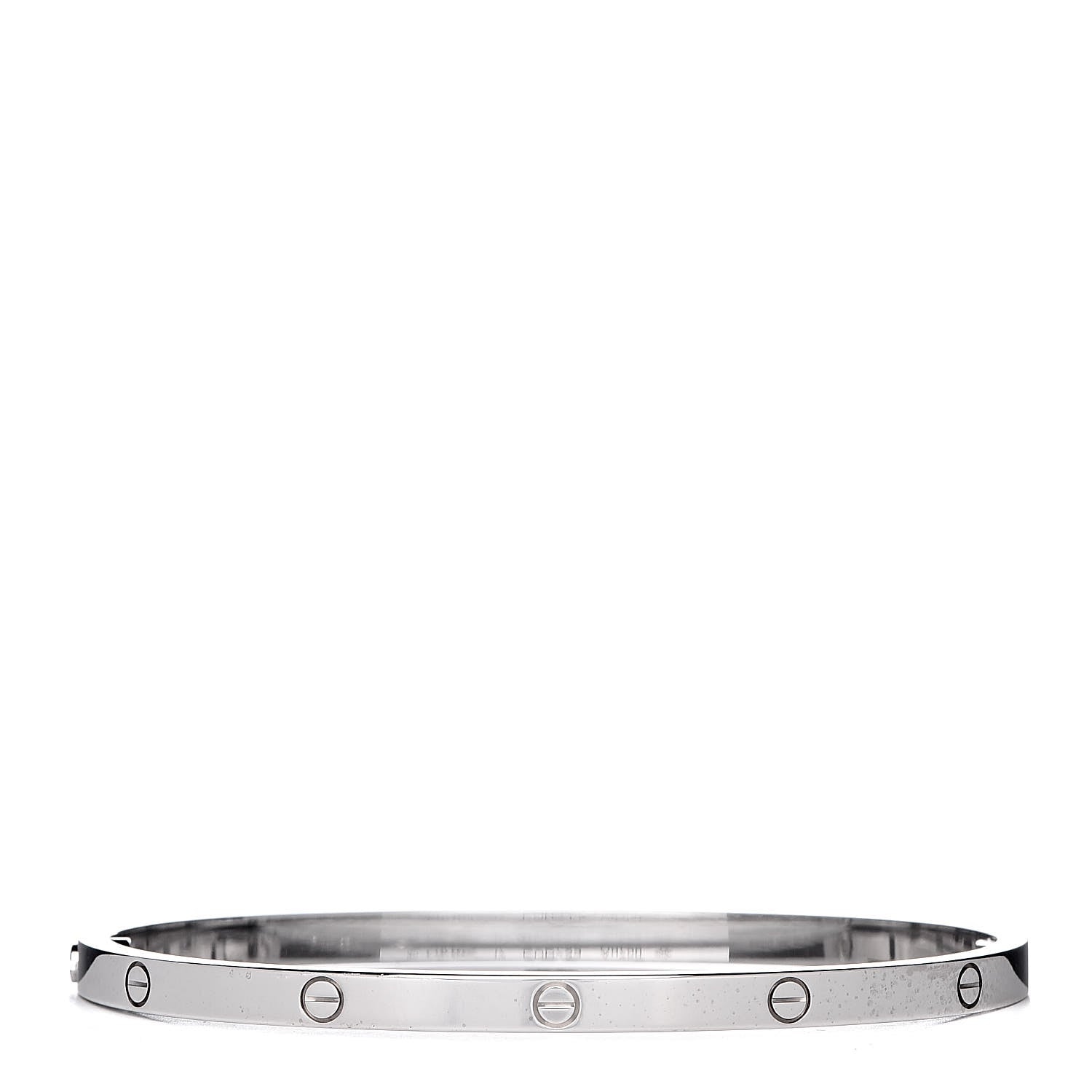 Cartier 18K White Gold Small LOVE Bracelet 17 3 of 6