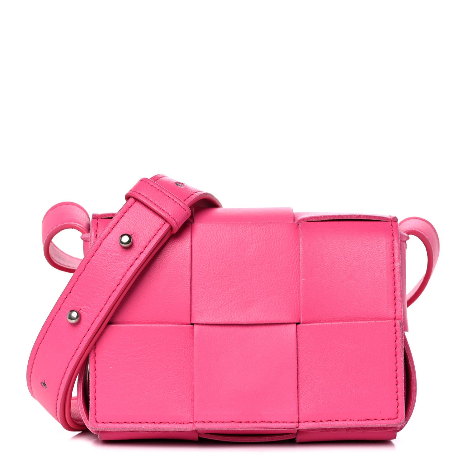 Bottega Veneta Lambskin Maxi Intrecciato Extra Mini Cassette Crossbody Bag Bon Bon 1 of 11