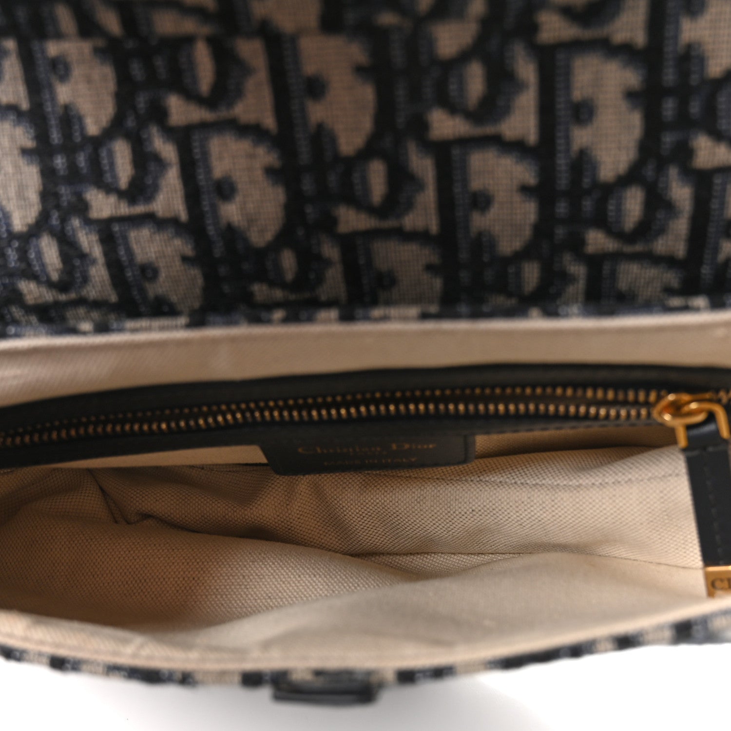 Christian Dior Oblique Saddle Bag Blue 9 of 19