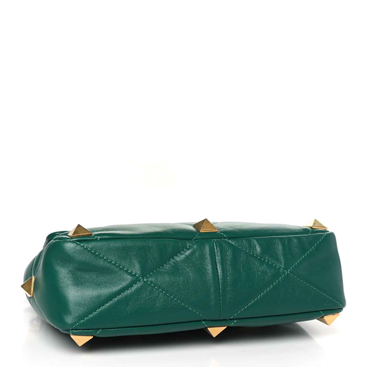 Valentino Garavani Nappa Large Roman Stud Shoulder Bag Jungle 4 of 8