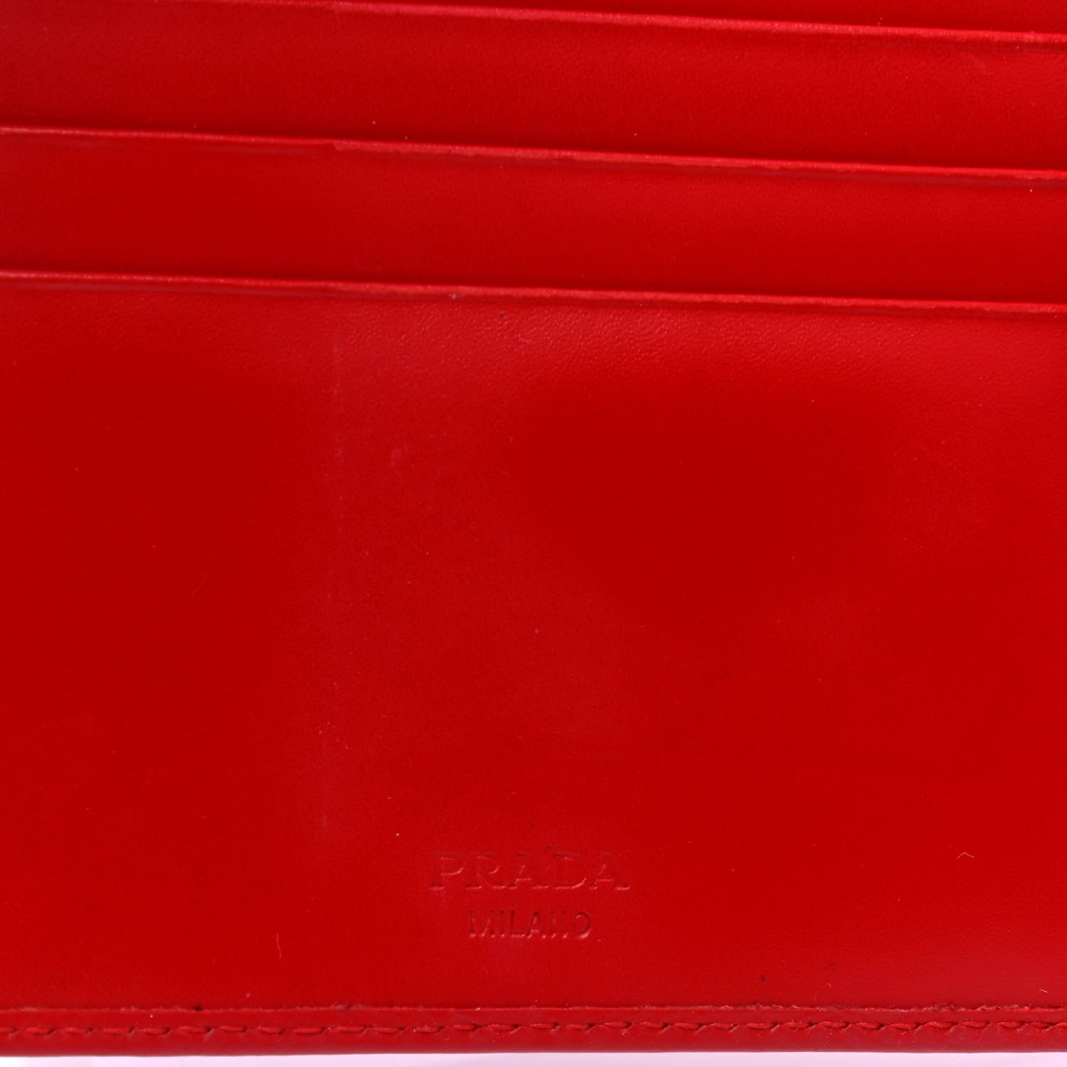Prada Vitello Pocket Wallet Fuoco 4 of 5