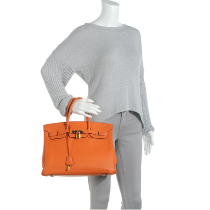Hermes Togo Birkin 35 Orange 2 of 9