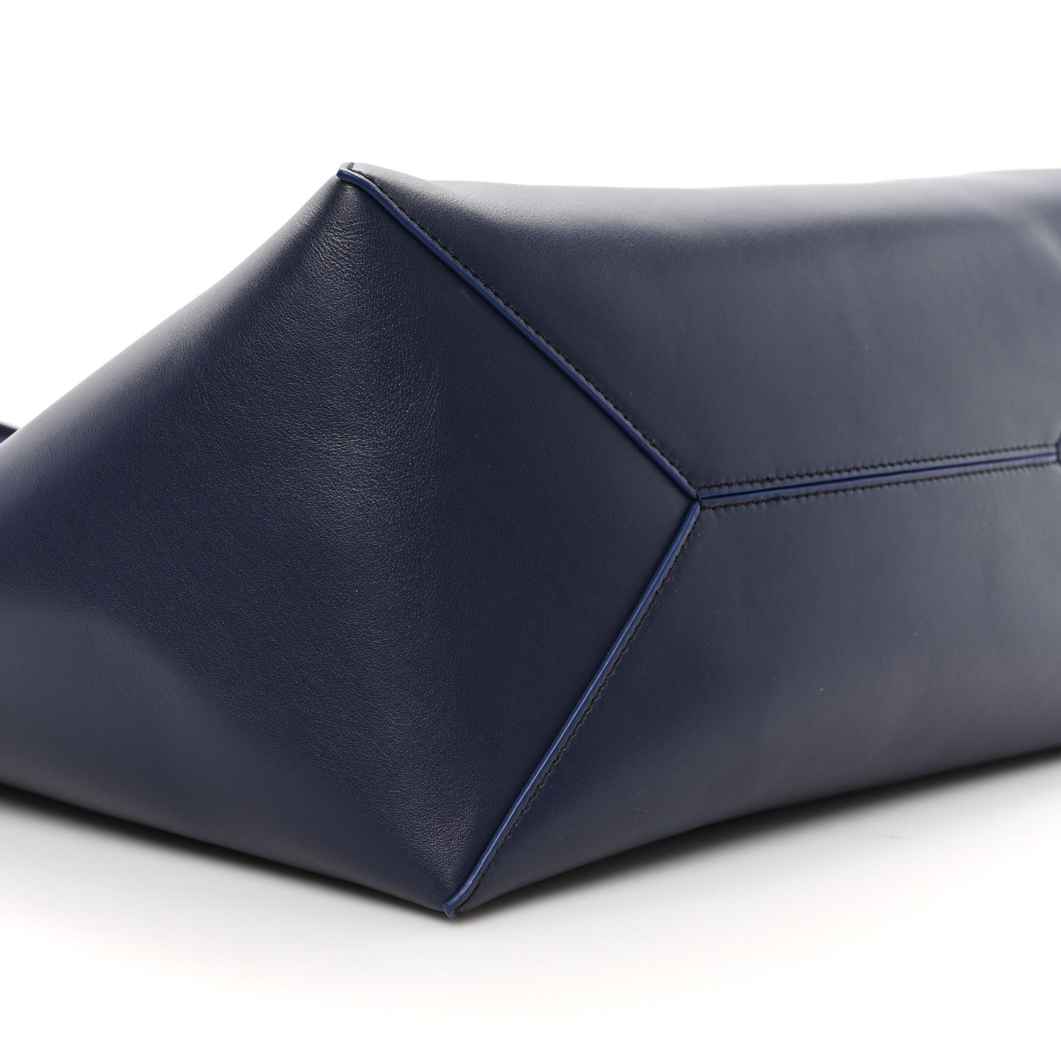 Loewe Shiny Calfskin Large Puzzle Fold Tote Abyss Blue 8 of 10