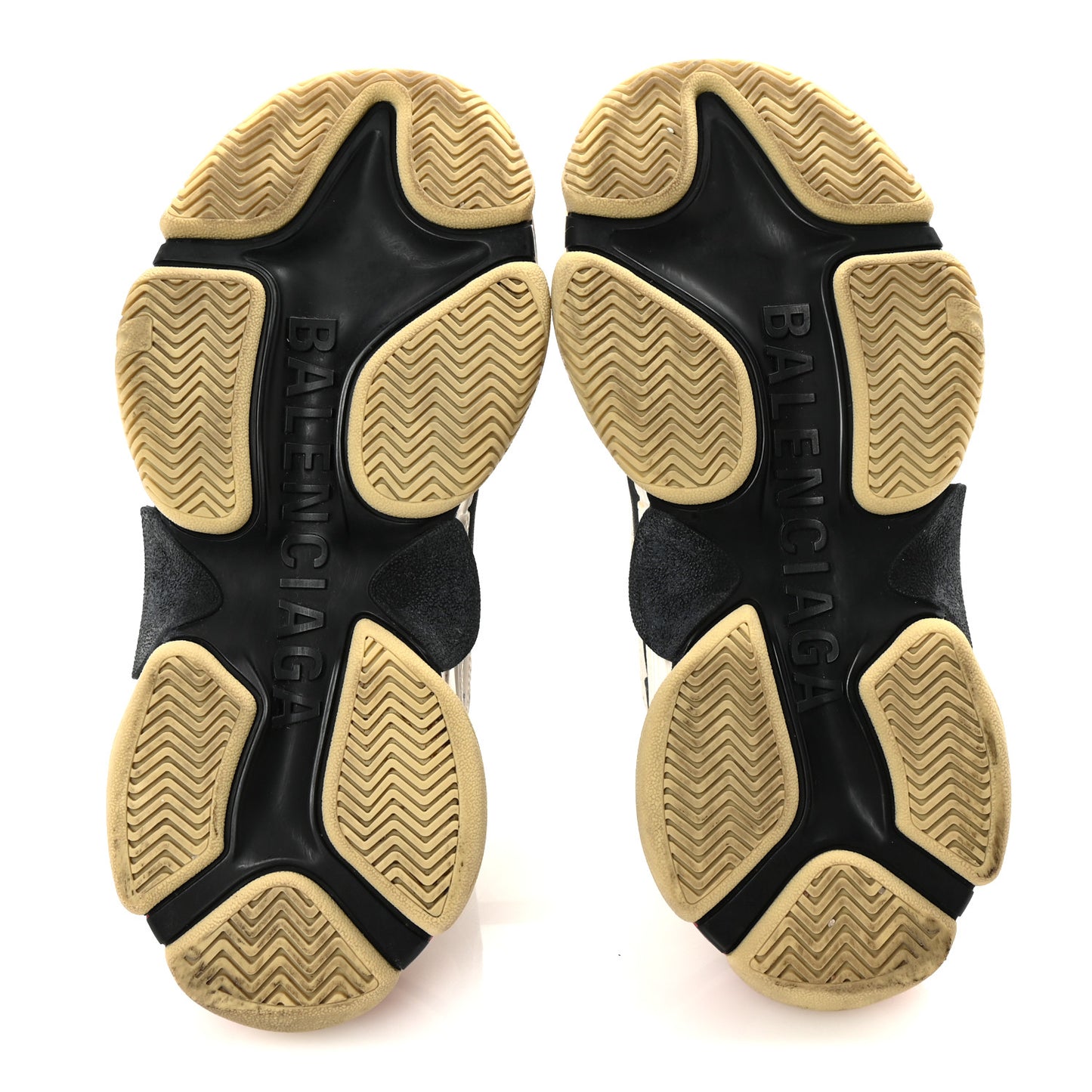 Fabric Mesh Womens Triple S Sneakers 35 Grey Red White