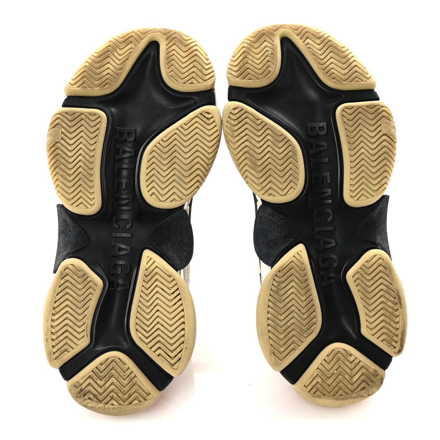 Balenciaga Fabric Mesh Womens Triple S Sneakers 35 Grey Red White 6 of 9