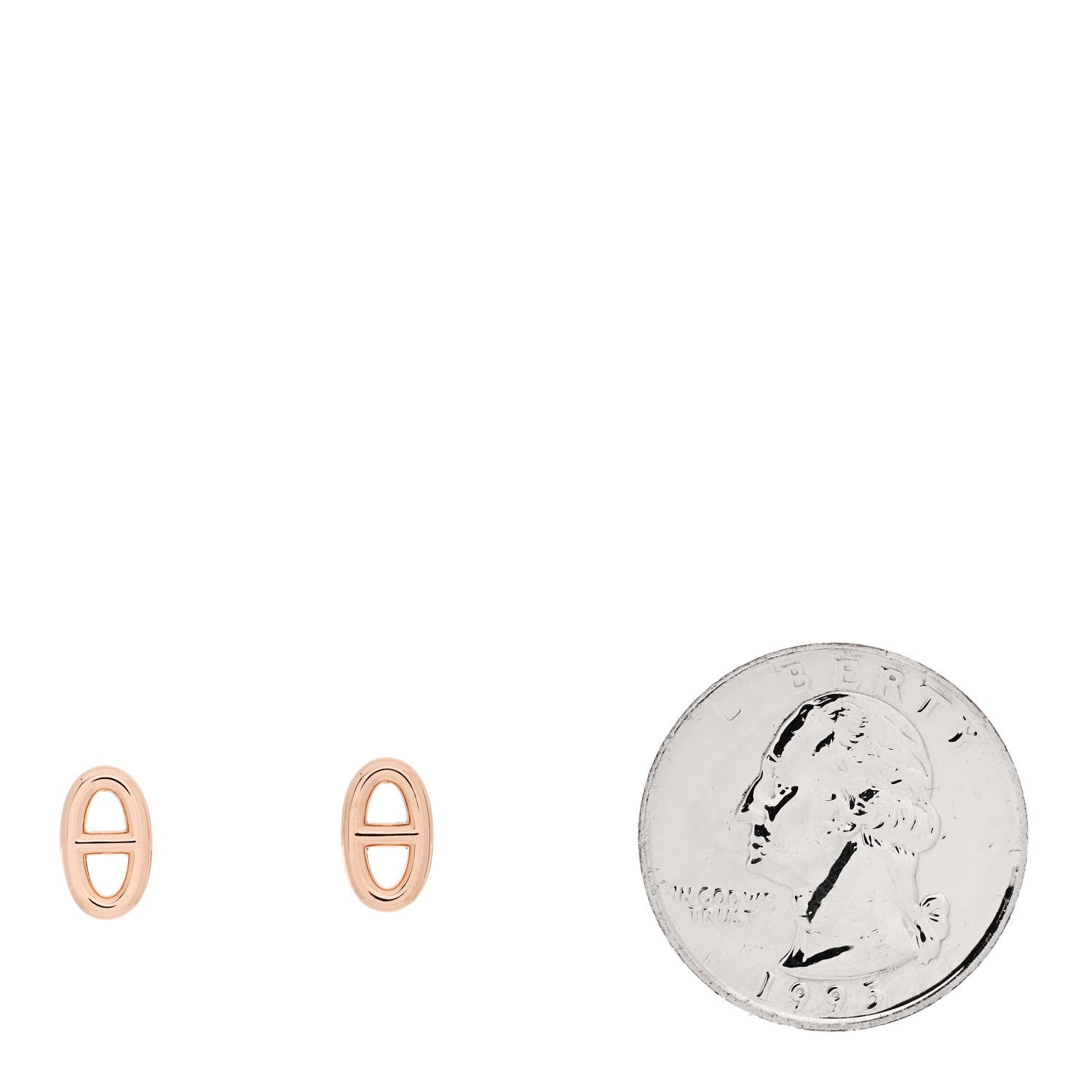 Hermes 18K Rose Gold TPM Farandole Stud Earrings 2 of 5