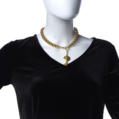 Chanel Medallion Choker Necklace Gold 2 of 4