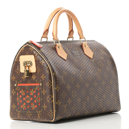 Louis Vuitton Monogram Perforated Speedy 30 Orange 3 of 10