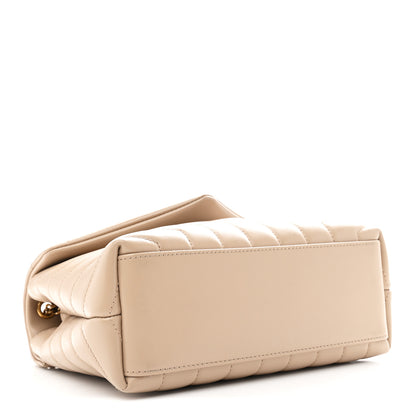 Saint Laurent Calfskin Y Quilted Monogram Small Loulou Chain Satchel Dark Beige 4 of 10