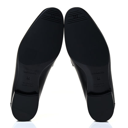 Hermes Goatskin Womens Paris Loafers 36 Black 7 of 8