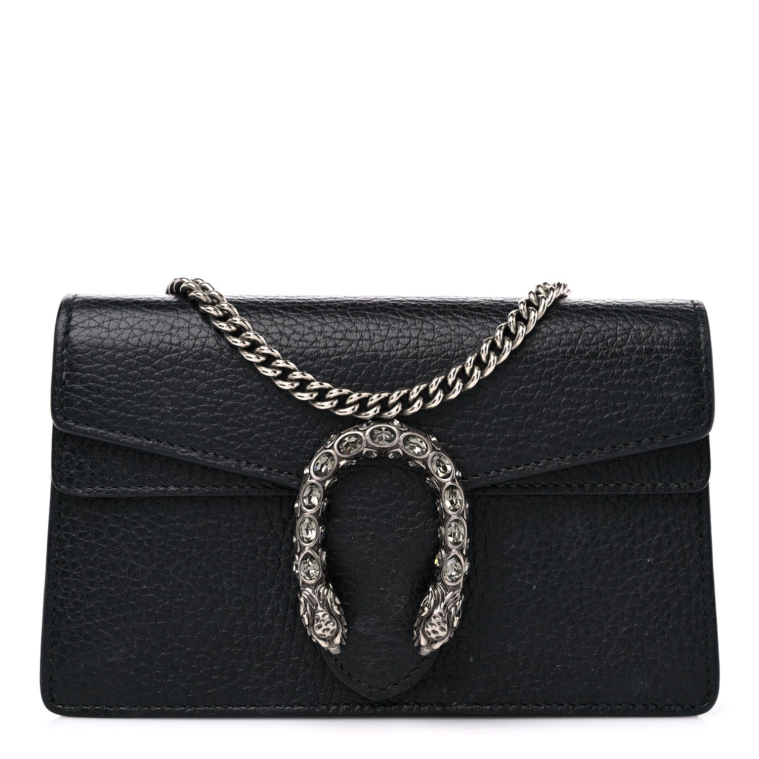Gucci Calfskin Super Mini Dionysus Shoulder Bag Black 1 of 11