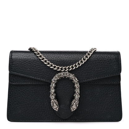 Gucci Calfskin Super Mini Dionysus Shoulder Bag Black 1 of 11