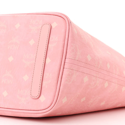 MCM Visetos Medium Liz Reversible Shopper Tote Blossom Pink 17 of 19