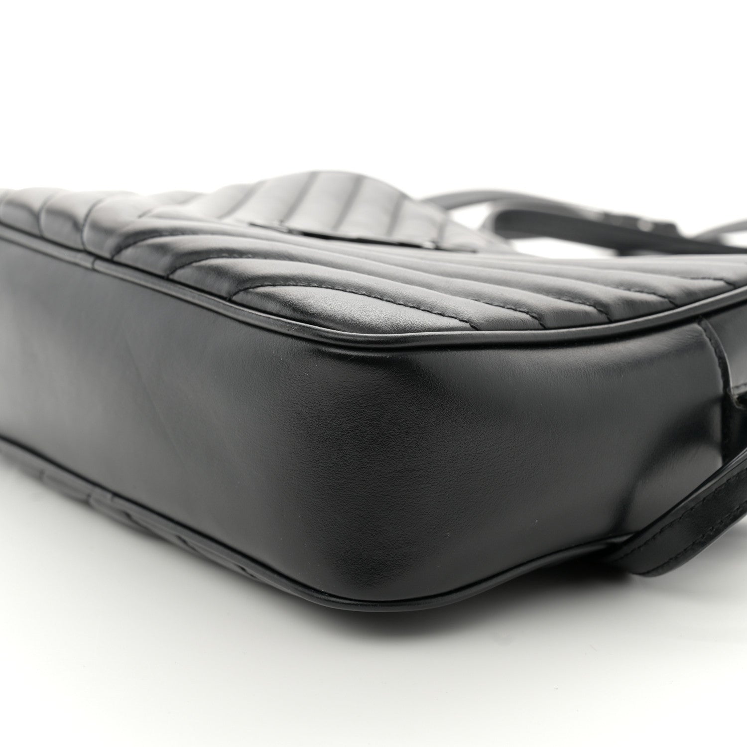 Saint Laurent Calfskin Matelasse Monogram Monochrome Lou Camera Bag Black 9 of 9