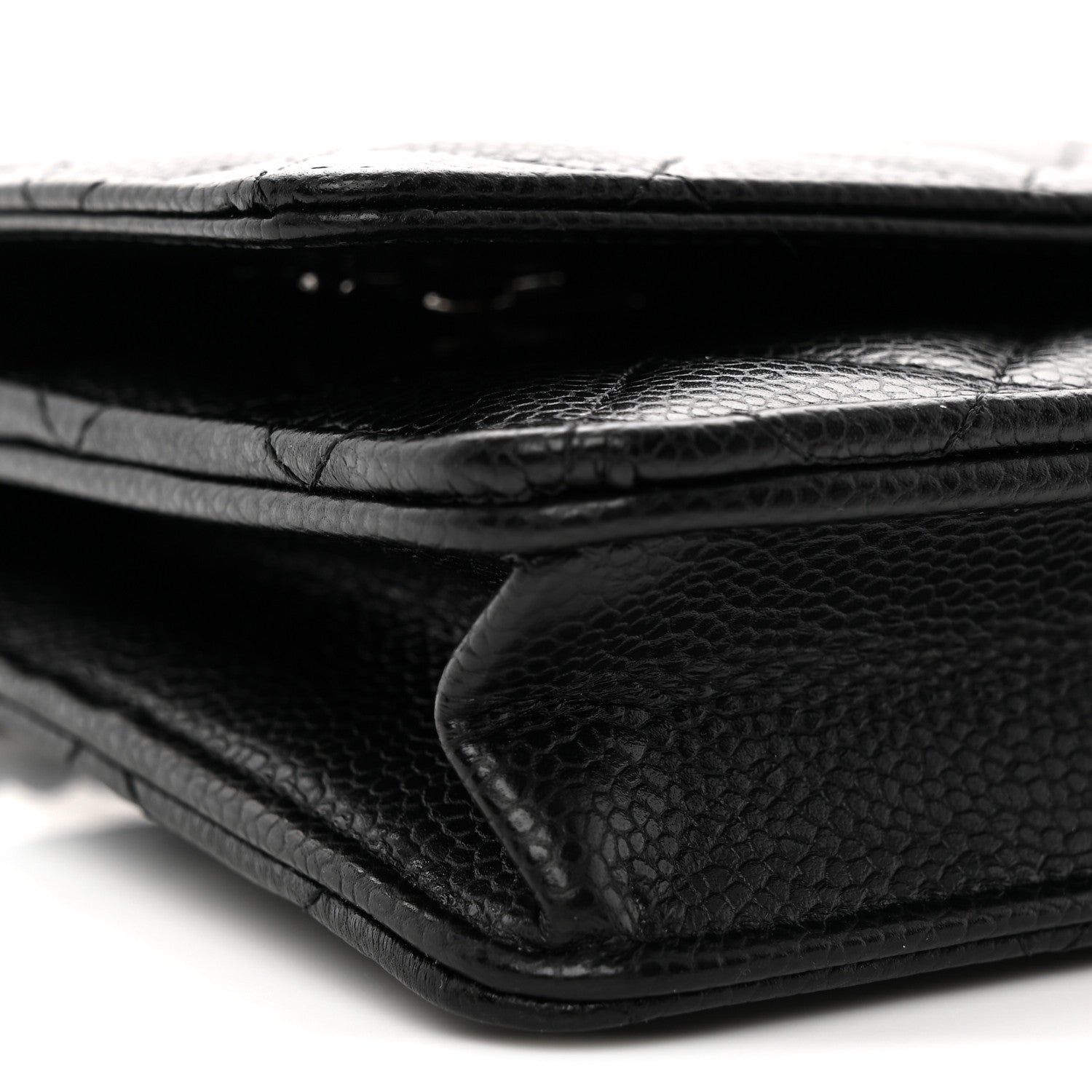 Chanel Caviar Quilted CC Turnlock Wallet On Chain WOC Black 10 of 12