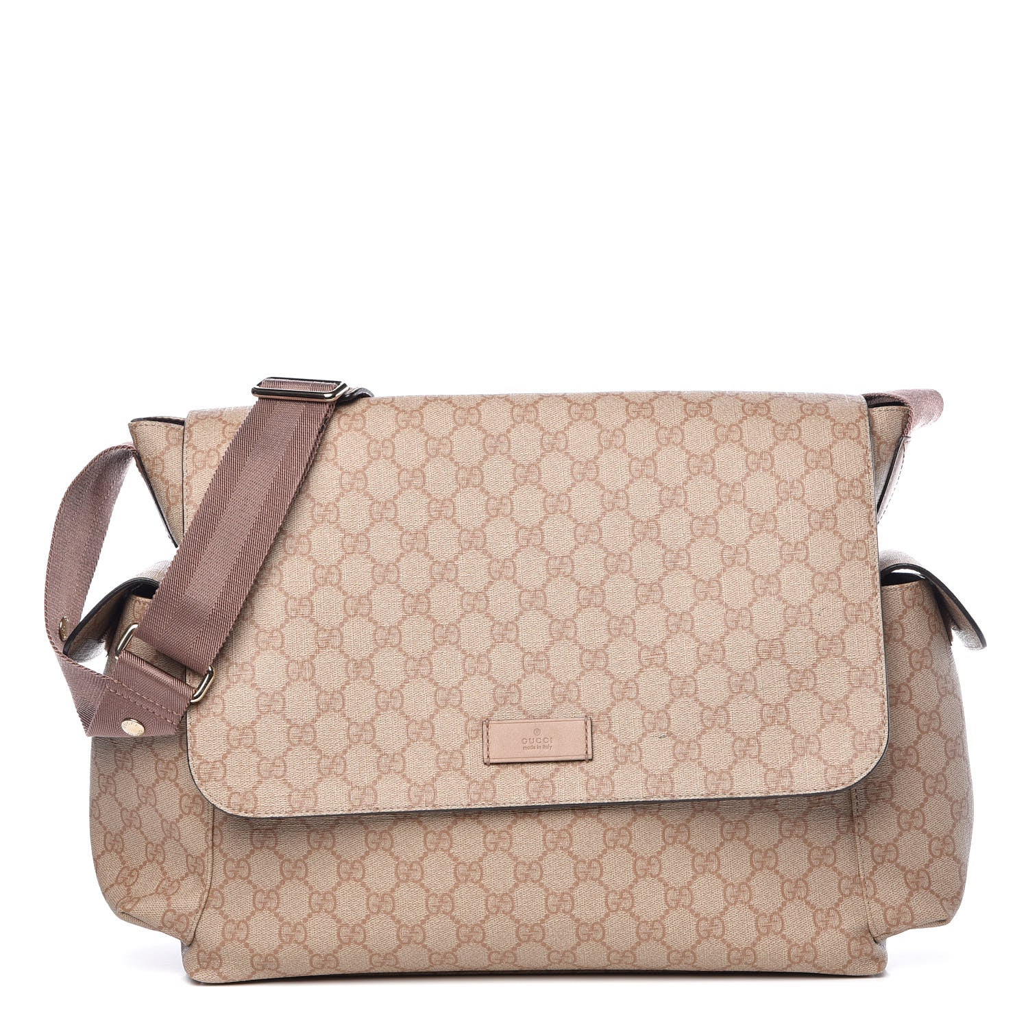 Gucci GG Supreme Monogram Messenger Diaper Bag Beige 1 of 10