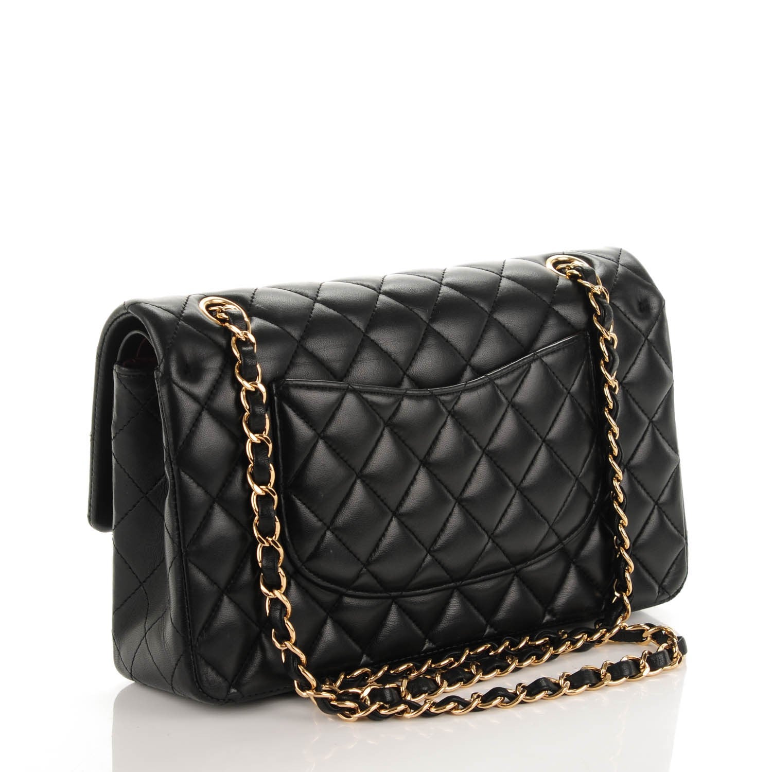 Chanel Lambskin Quilted Medium Double Flap Black 3 of 9