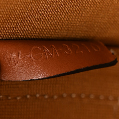 Celine Calfskin Triomphe Canvas Medium Tambour Bag Tan 7 of 10