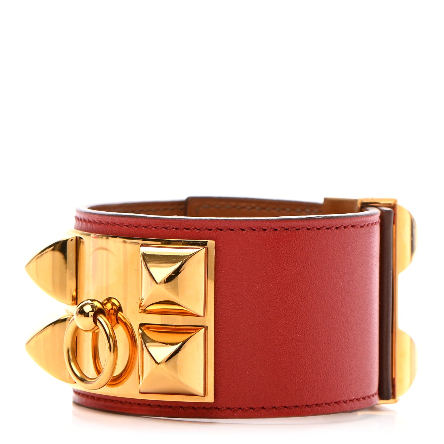 Hermes Swift Collier de Chien CDC Bracelet L Vermillion 1 of 13