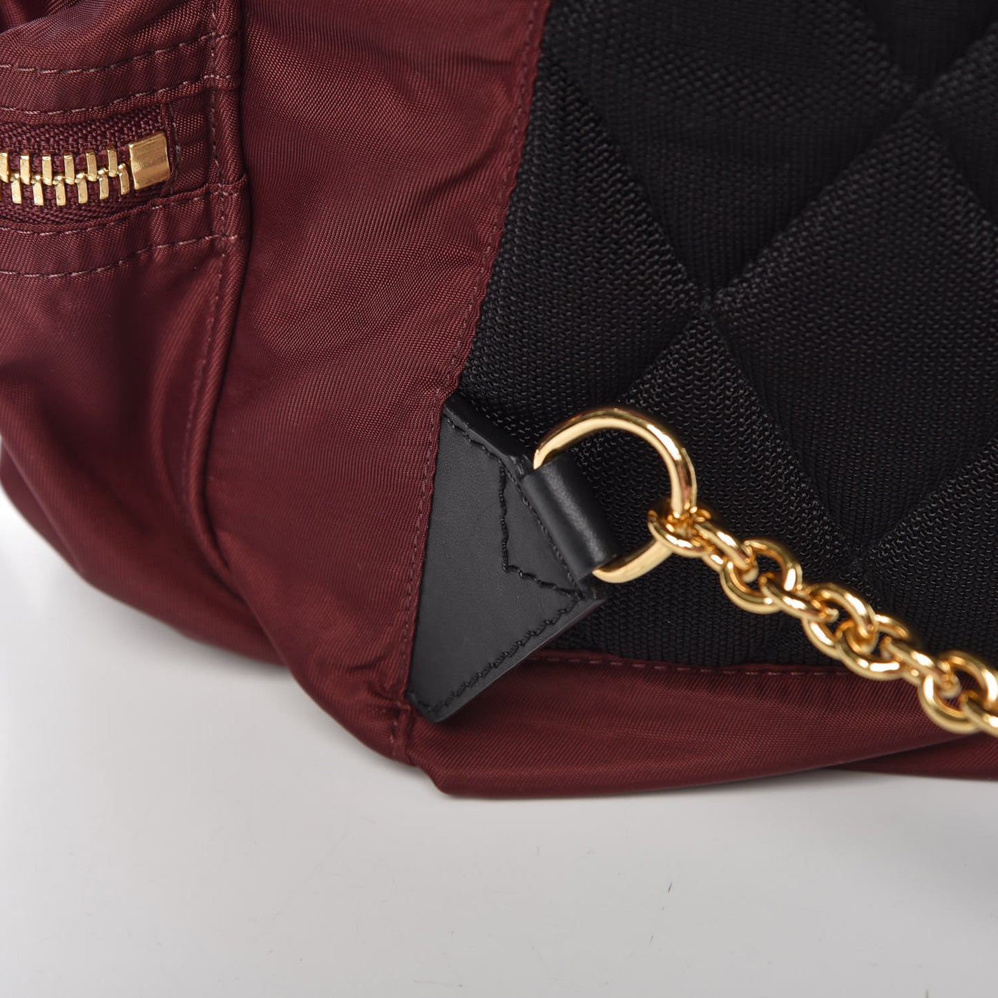 Nylon Medium Rucksack Backpack Burgundy Red