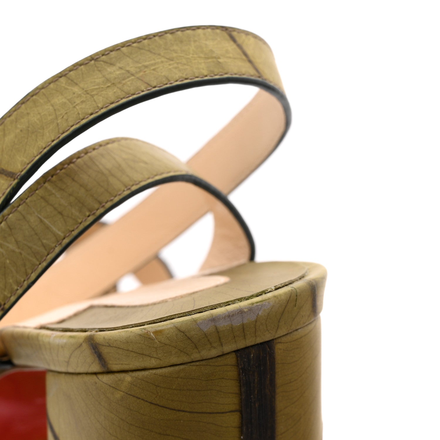 Christian Louboutin Cario Leaf Super Mariza 130 Sandals 40 Kaki 11 of 11