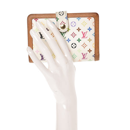 Louis Vuitton Monogram Multicolor French Purse Wallet White 2 of 10