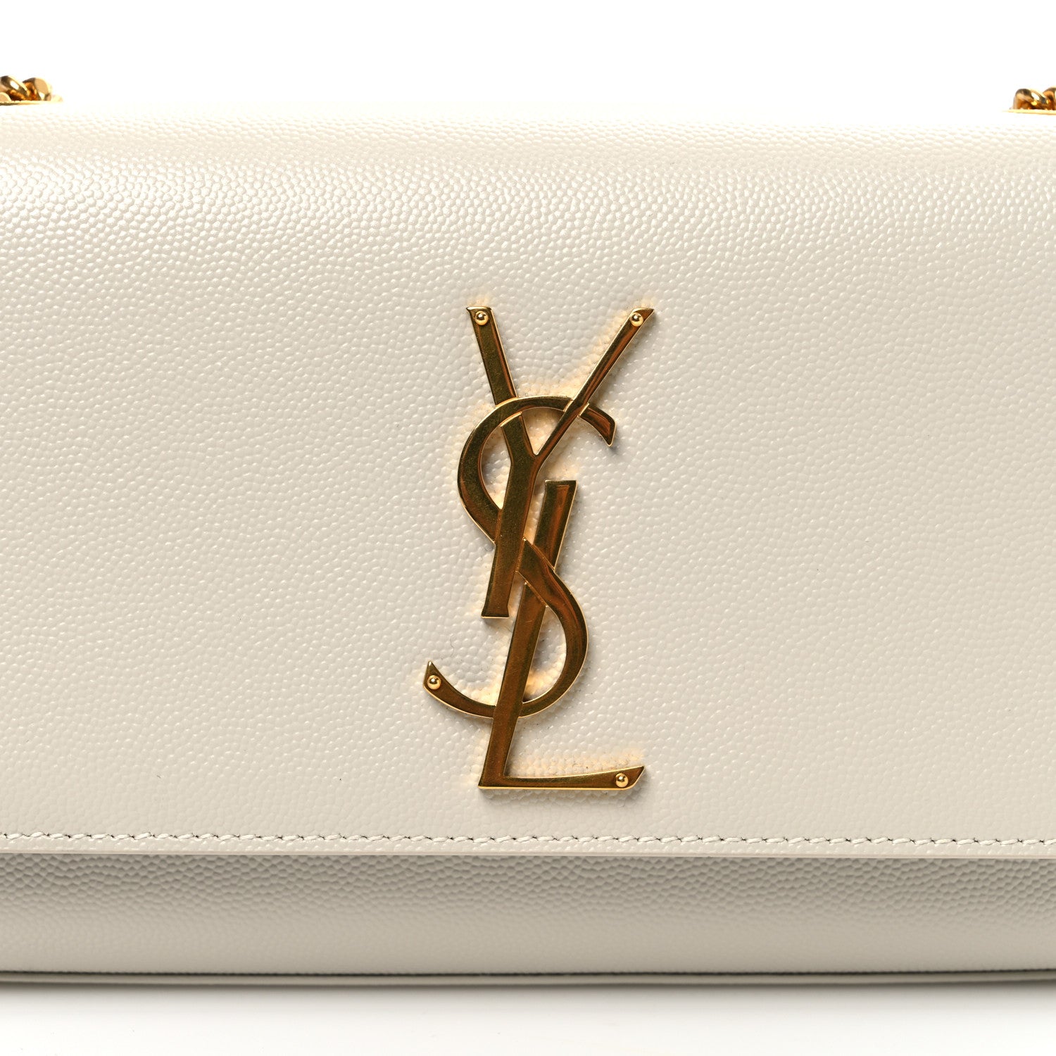 Saint Laurent Grain De Poudre Small Monogram Kate Satchel Crema Soft 10 of 10