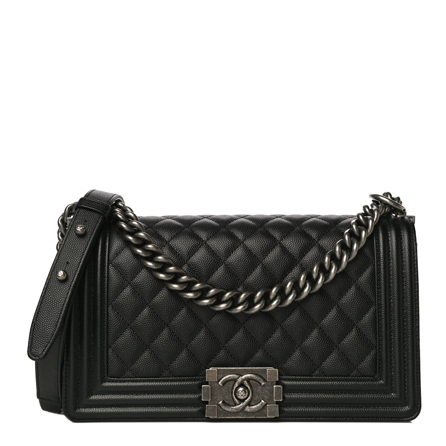 Chanel Caviar Quilted Medium Boy Flap Black 1 of 12