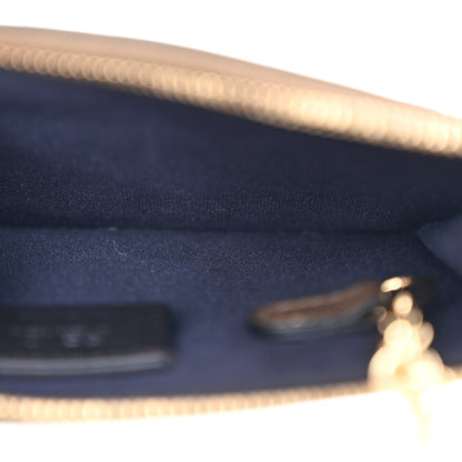 Fendi Vitello Soft F is Fendi Bi-Color FF 1974 Embossed Key Case Pouch Maya Black 5 of 7