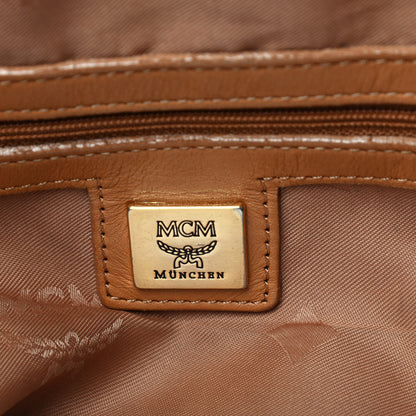 MCM Visetos Drawstring Bucket Bag Cognac 6 of 9