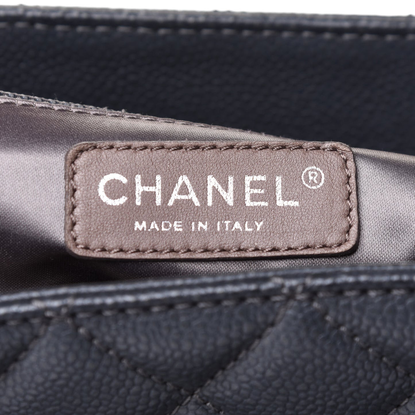 Caviar Quilted Grand Shopping Tote GST Grey