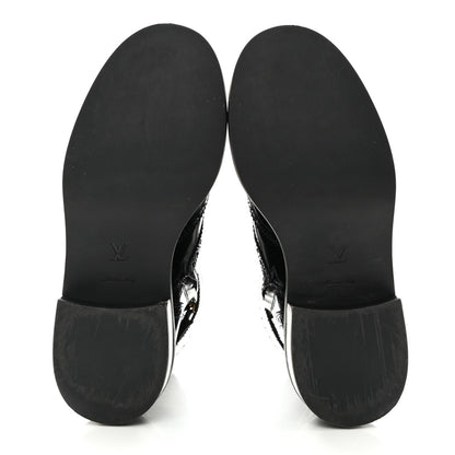 Louis Vuitton Glazed Calfskin Midtown Ankle Boots 37 Black 5 of 8