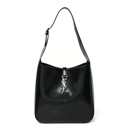Saint Laurent Patent Small Le 5 A 7 Supple Hobo Black 1 of 10